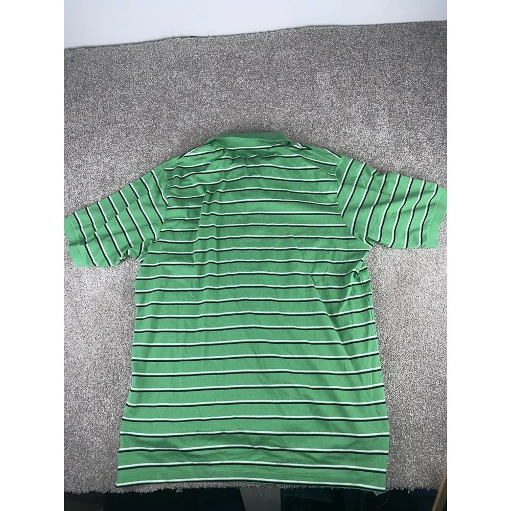 Polo Ralph Lauren Golf Pima Cotton Shirt Mens‎ Large Green/White/Black Striped